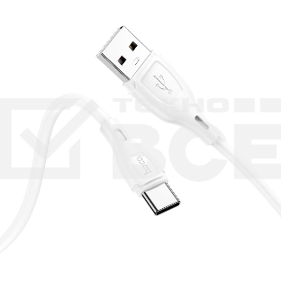 Кабель USB HOCO X61 Ultimate silicone, USB - Type-C, 3.0А, 1м, белый
