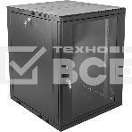 Шкаф ЦМО телекоммуникационный настенный сварной 12U (600  350) съёмные стенки, дверь стекло, чёрный, фото2