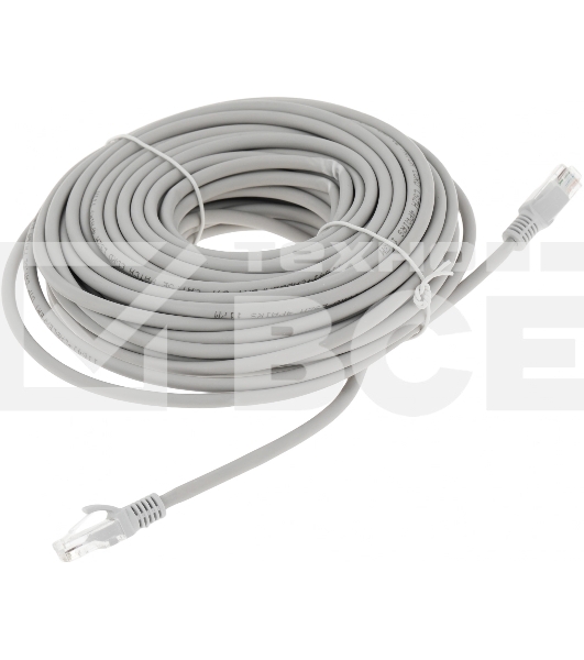 Патч-корд Premier PP31-20M-LSZH 1Гбит/с UTP 4 пары cat.5E CCA molded 20м серый RJ-45 (m)-RJ-45 (m)