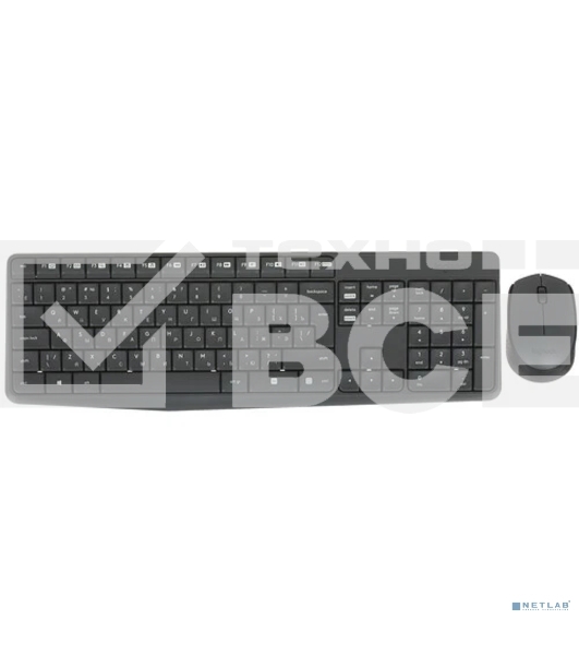 Комплект клавиатура + мышь Logitech MK235 клав:черный мышь:черный USB беспроводная