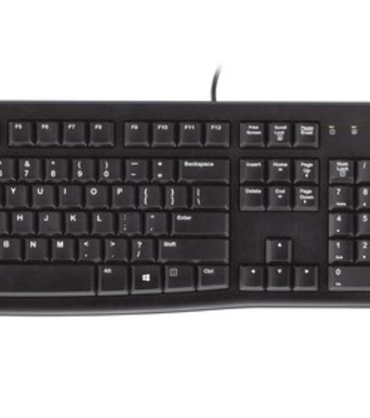 Комплект клавиатура+мышь Logitech MK120 проводной, USB, 1000 DPI, чёрный(заводская гравировка)
