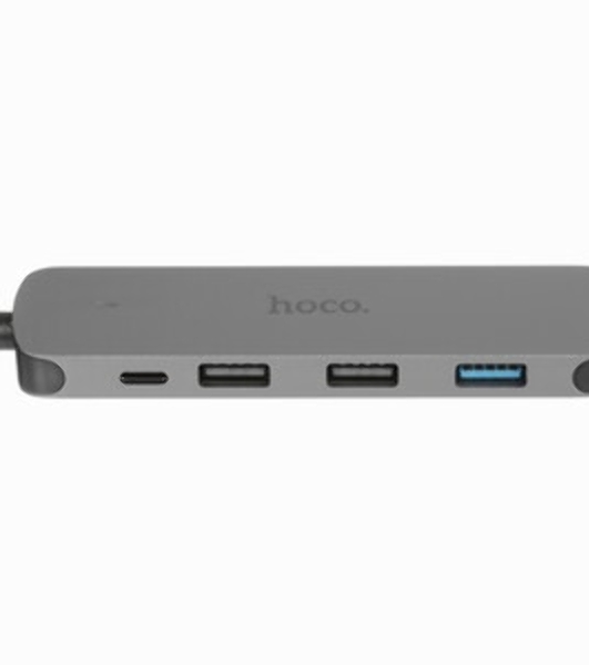 USB-концентратор Hoco HB27, USB Type-C, HDMI/PD/USB 3.0/USB 2.0, USB Type-C