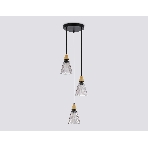 Светильник Ambrella light LH58112/3 BK/LW/SM черный/светлое дерево/дымчатый E14*3 max 40W D270*1200, фото5