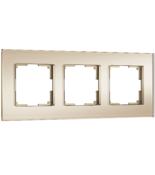 Рамка на 3 поста Senso (шампань, стекло soft-touch) W0033111