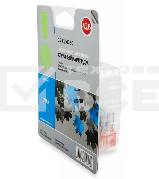 Картридж струйный Cactus CS-CLI426C голубой (8.4 мл.) для CANON Pixma MG5140/5240/6140/8140/MX884