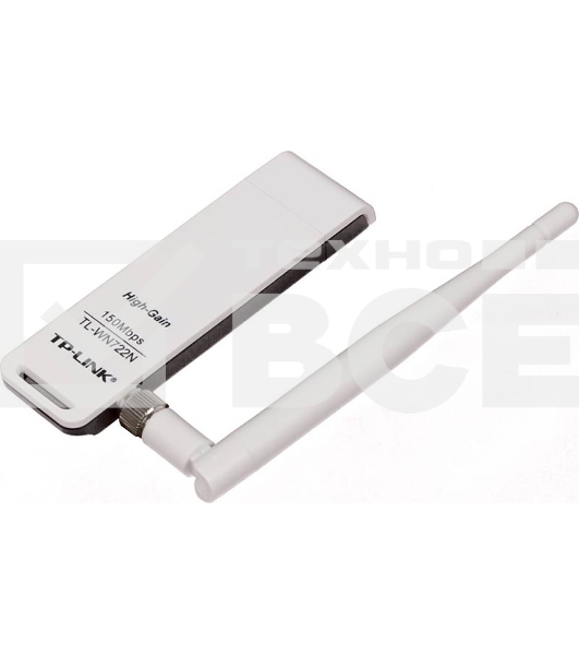 Адаптер TP-Link SOHO TL-WN722N 150Mbps High Gain Wireless N USB Adapter with Cradle, 1T1R, 2.4GHz, 802.11n/g/b, 1 detachable antenna