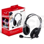 Наушники с микрофоном Genius HS-505X черный 1.5м, фото 1