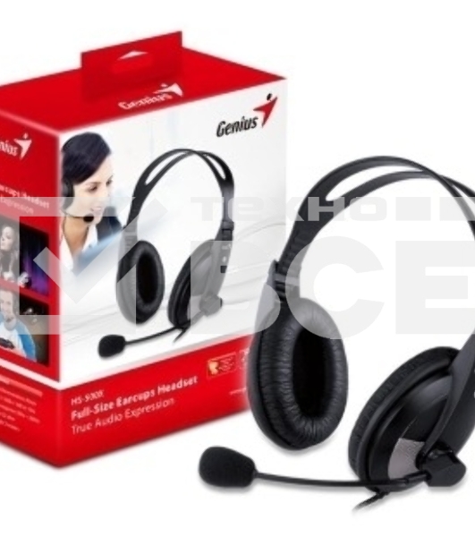 Наушники с микрофоном Genius HS-505X черный 1.5м