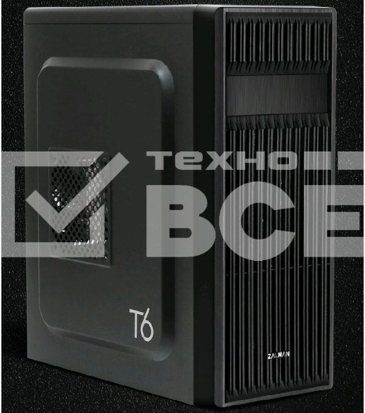 Компьютерный корпус Zalman ZM-T6 черный без БП ATX 1xUSB2.0 1xUSB3.0 audio bott PSU