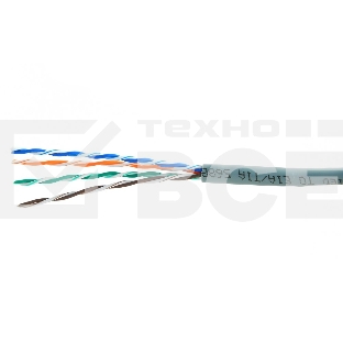 Кабель Cablexpert, UTP5e, 4 пары, 7 *0.18 мм, медь, многож., 305 м, Fluke Test, серый