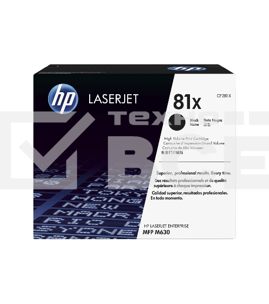 Тонер Картридж HP 81X CF281X черный для HP LJ Pro M630dn/f/h/z (25000стр.)