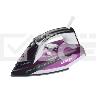 Утюг Centek CT-2344 VIOLET 2400Вт, керамическая подошва, мощный паровой удар, самоочистка, 330мл