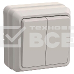 Выключатель Iek EVO20-K33-10-DC ВС20-2-0-ОКм 2кл 10А откр.уст. ОКТАВА (кремовый), фото 1