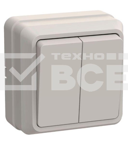 Выключатель Iek EVO20-K33-10-DC ВС20-2-0-ОКм 2кл 10А откр.уст. ОКТАВА (кремовый)