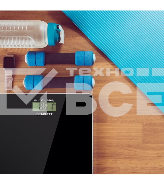 Весы напольные электронные Scarlett SC-BS33E036 макс.180кг черный