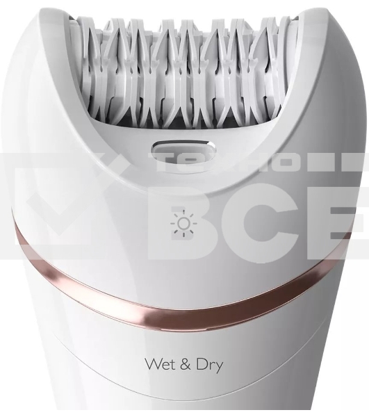 Эпилятор Philips 2 скорости, широкая головка, Wet&Dry, беспроводной, opti light, 6 аксессуаров