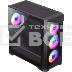 Компьютерный корпус mATX, без блока питания Gamemax Destroyer TGB mATX case, black, w/o psu, w/1xUSB3.0+2xUSB2.0, Combo Audio, w/3x12cm ARGB front fan (1xFN-12A-M6I, 2xFN-12A-S6I), w/1x12cm ARGB rear fan (FN, фото9