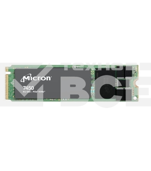 Накопитель SSD Micron 7450 PRO, 480GB, M.2(22x80mm), NVMe, PCIe 4.0 x4, 3D TLC, R/W 5000/700MB/s, IOPs 280 000/40 000, TBW 800, DWPD 1 (12 мес.)