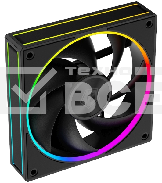 Вентилятор для корпуса ID-Cooling AF-127-ARGB-K черный, 120 мм, 2000 об/мин, 29.9 дБ, 4 pin