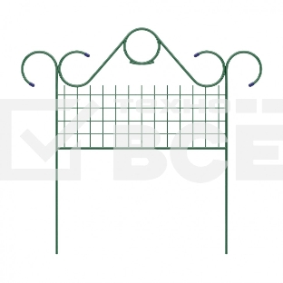 Заборчик садово-парковый, классический, 0,7х0,9 м Россия