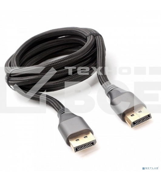 Кабель DisplayPort Cablexpert CC-DP8K-6, v1.4, 1.8м, 20M/20M, нейлоновая оплетка, метал. разъемы, пакет