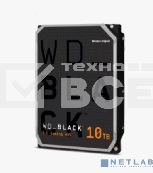 Жесткий диск Western Digital SATA 10TB 7200RPM 6GB/S 256MB BLACK WD101FZBX