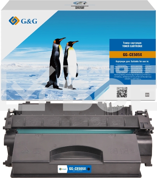 Картридж лазерный G&G GG-CE505X (CE505X) черный (6500 стр.) для HP LaserJet P2055d/P2055dn/P2055x; LaserJet Pro 400 M401/M401a/M401n/M401d/M401dn/M401dne/M401dw/MFP M425/MFP M425dn/MFP M425dw