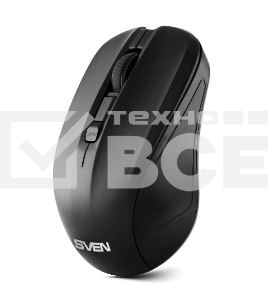 Мышь беспроводная SVEN RX-270W черный, 1600 dpi, радиоканал, USB, кнопки - 4