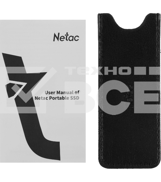 Накопитель SSD External Netac 2.0Tb Z SLIM <NT01ZSLIM-002T-32BK> (USB3.2, up to 520/480MBs, 100х29.5х9mm, Black)