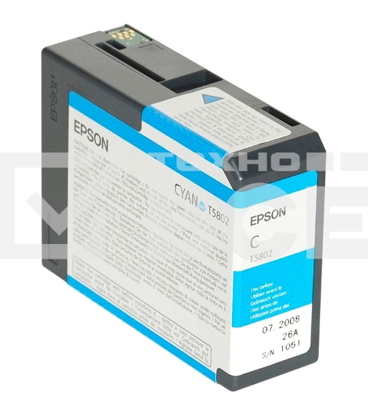 Картридж струйный Epson C13T580200 для Stylus Pro 3800 80 мл голубой