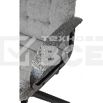 Кресло руководителя Бюрократ CH 002 Fabric Light-19 серый, крестов. пластик, фото6