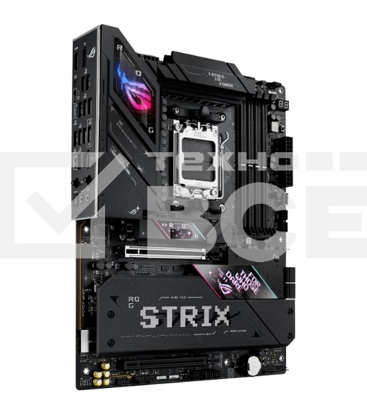 Материнская плата ASUS ROG STRIX B850-E GAMING WIFI, AM5, AMD B850, 4xDDR5, 4xSATA, 5xM.2, 1xPCI-E 5.0 x16, 1xPCI-E 4.0 x16, 1xRealtek 5Gb Ethernet, 1xUSB-C 4, 1xUSB-C 20Gbps, 6xUSB-A 10Gbps, 4xUSB-A 2.0, 3x3.5 мм, 7.1, ATX