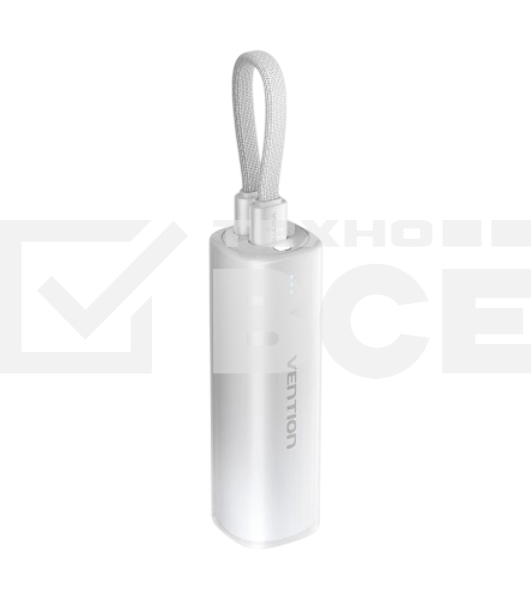 Портативный аккумулятор Vention Power Bank 5000mAh(USB-C + Lightning) 20W Серо-белый, шт.