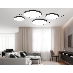 Потолочный светодиодный светильник Ambrella light FV5542 BK черный LED 130W 4200K D800*58 (Без ПДУ), фото8