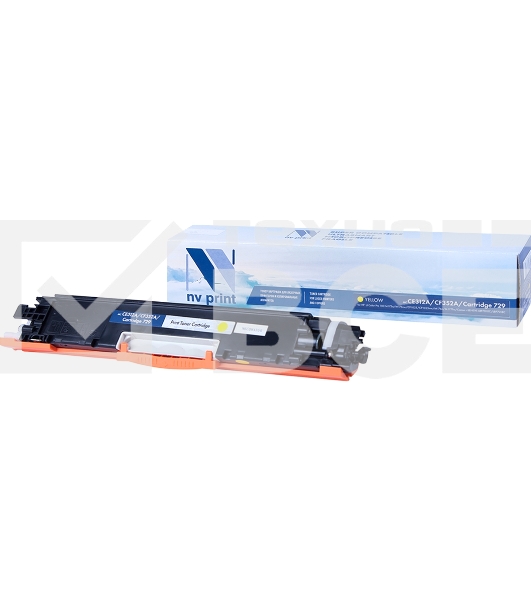 Картридж лазерный NVPrint совместимый HP CE312A/CF352A/Canon 729 Yellow для LaserJet Color Pro 100 M175a/M175nw/CP1025/CP1025nw/M176n/M177fw/Canon i-SENSYS LBP7010C/LBP7018С (1000k)