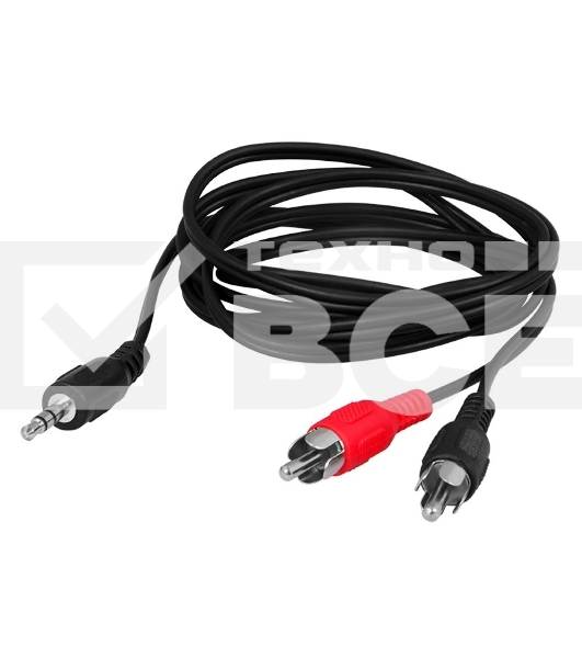 Шнур Rexant Стерео 3,5 мм - 2 RCA, 1.5 м  (10 шт./уп.)
