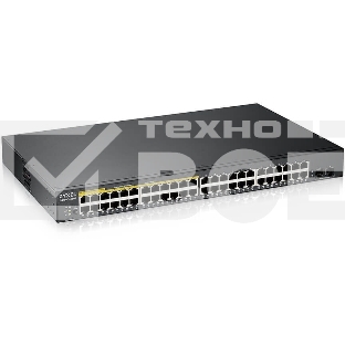 Kоммутатор Zyxel GS1900-48HPv2 Smart L2 PoE + switch, rack 19 