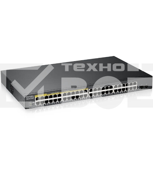 Kоммутатор Zyxel GS1900-48HPv2 Smart L2 PoE + switch, rack 19 