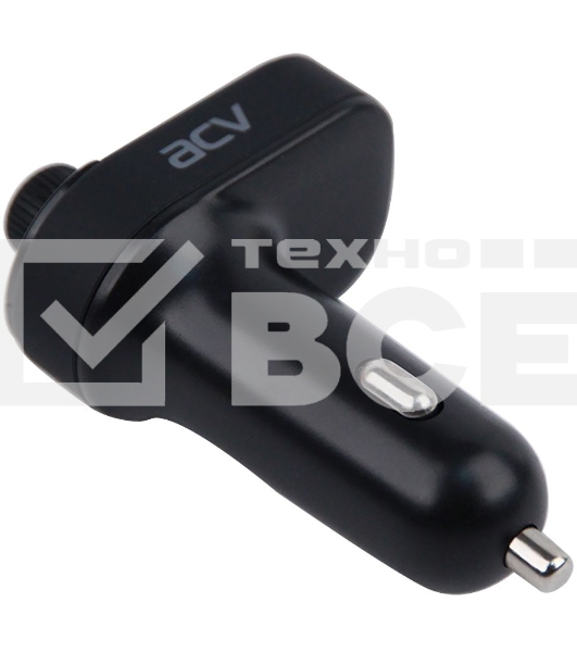 Автомобильный FM-модулятор ACV FMT-118B черный MicroSD BT USB (37399)
