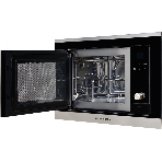 Встраиваемая микроволновая печь Kuppersberg HMW 655 X / электронное управление, мощность микроволновой печи 800 Вт, мощность  кварцевого гриля 1000 Вт, 5 уровней мощности, функция кварцевый гриль, функция автоматического разморажив, функция ручного размораживания, многофункциональный таймер, часы, внутренняя поверхность из нержавеющстали, блокировка от детей, объем микроволновой печи: 18 л, фото3