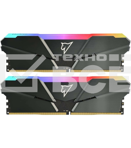 Оперативная память NETAC Shadow, DDR4, 16GB (2x8GB), 3200MHz, CL16, с радиаторами, RGB, серый