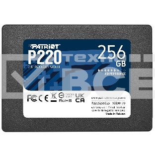 Накопитель SSD Patriot P220, 256GB, SATA-III, 2.5