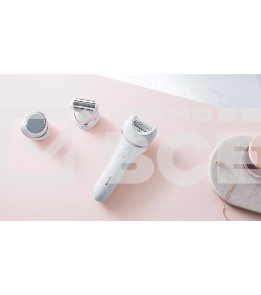 Эпилятор Philips 2 скорости, широкая головка, Wet&Dry, беспроводной, opti light, 6 аксессуаров