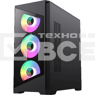Компьютерный корпус mATX, без блока питания Gamemax Destroyer TGB mATX case, black, w/o psu, w/1xUSB3.0+2xUSB2.0, Combo Audio, w/3x12cm ARGB front fan (1xFN-12A-M6I, 2xFN-12A-S6I), w/1x12cm ARGB rear fan (FN