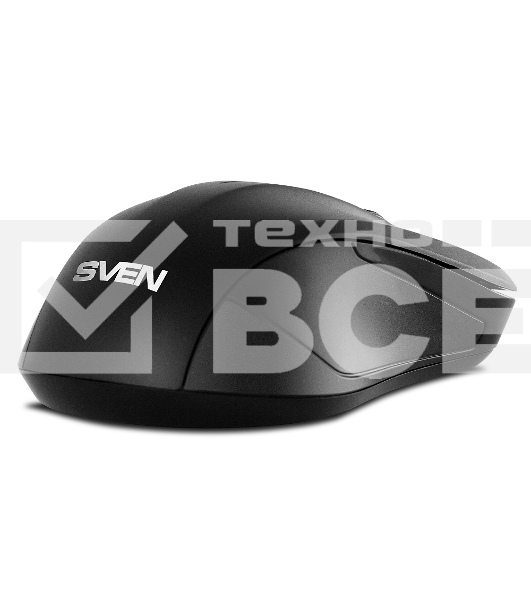 Мышь беспроводная SVEN RX-270W черный, 1600 dpi, радиоканал, USB, кнопки - 4