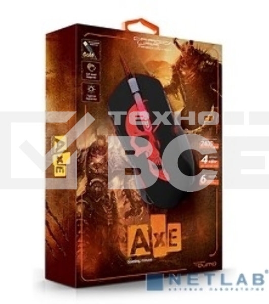 Мышь проводная Qumo Dragon War Axe M07 черный, 2400 dpi, USB, кнопки - 6