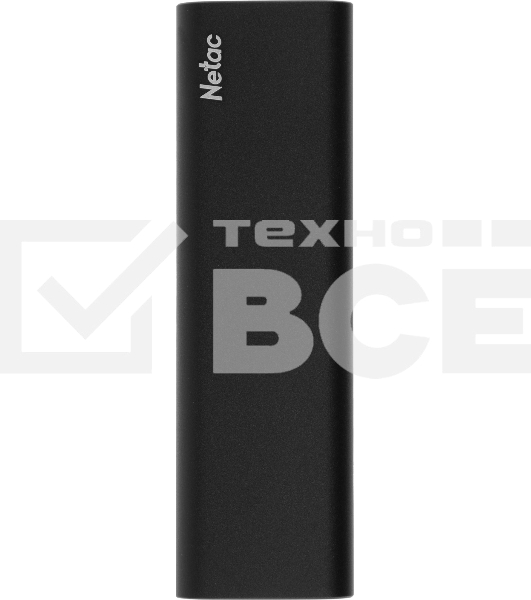 Накопитель SSD External Netac 2.0Tb Z SLIM <NT01ZSLIM-002T-32BK> (USB3.2, up to 520/480MBs, 100х29.5х9mm, Black)
