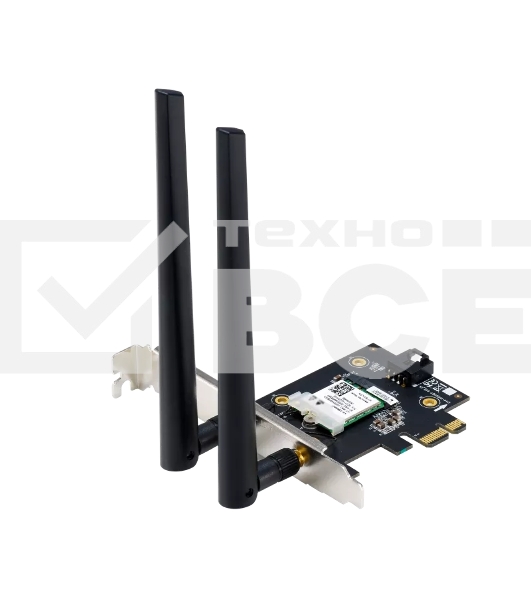 Сетевой адаптер ASUS PCE-AX1800 WIFI 802.11ax, 2402 + 574Mbpsб PCI-E Adapter, 2 антенны; 90IG07A0-MO0B00