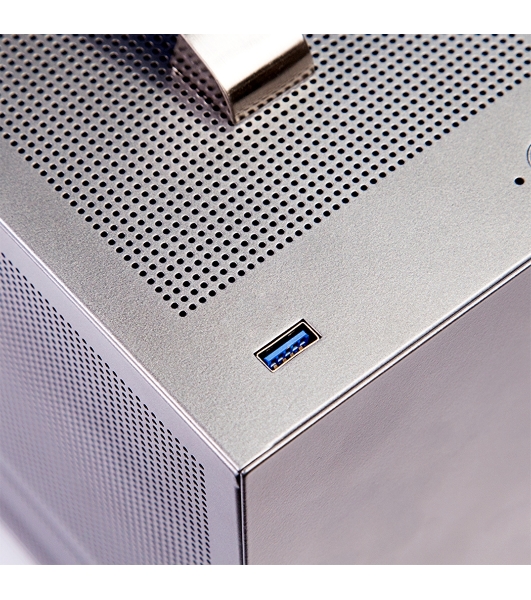 Компьютерный корпус без блока питания PCCooler I100 PRO MESH GY, Mesh Compact, серый, SPCC, no fans ITX 60/300/SFX PSU support; 1x2.5', 1x3.5', 2xPCI 1xUSB-C 3.1 308x128x190mm