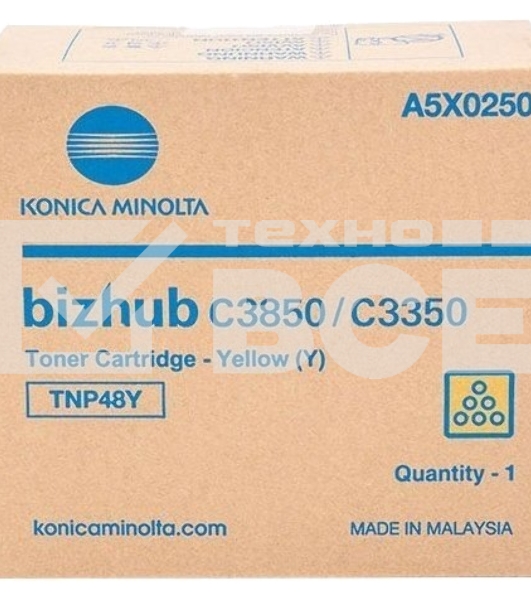 Картридж лазерный Konica-Minolta bizhub C3350/C3850 желтый TNP-48Y